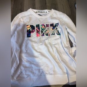 PINK sweatshirt, open back, size s